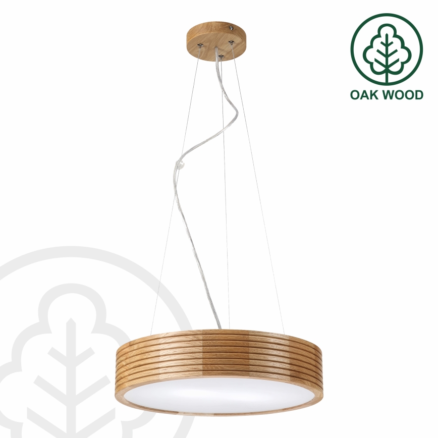 Brilagi - LED-lysekrone på wire CARVALHO MODERN 2xE27/60W/230V eg Ø 37,5 cm