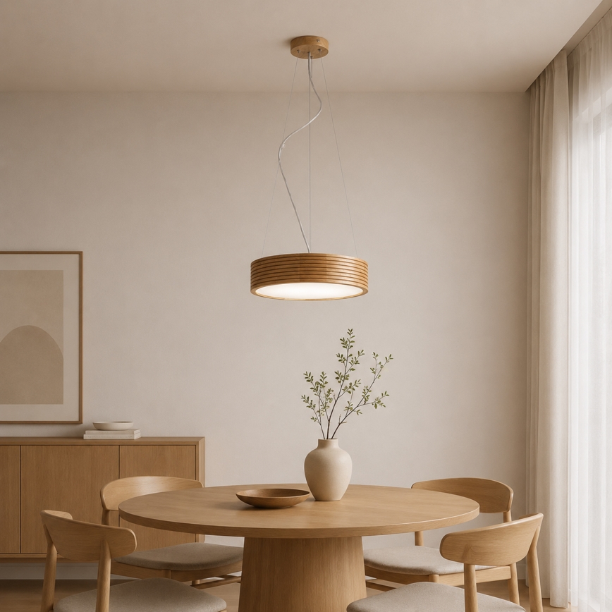 Brilagi - LED-lysekrone på wire CARVALHO MODERN 2xE27/60W/230V eg Ø 37,5 cm