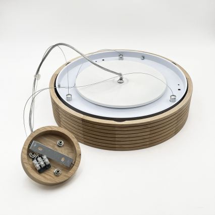 Brilagi - LED-lysekrone på wire CARVALHO MODERN 2xE27/60W/230V eg Ø 37,5 cm