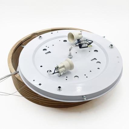 Brilagi - LED-lysekrone på wire CARVALHO MODERN 2xE27/60W/230V eg Ø 37,5 cm