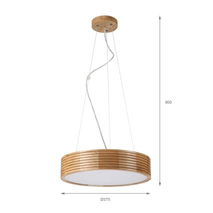 Brilagi - LED-lysekrone på wire CARVALHO MODERN 2xE27/60W/230V eg Ø 37,5 cm