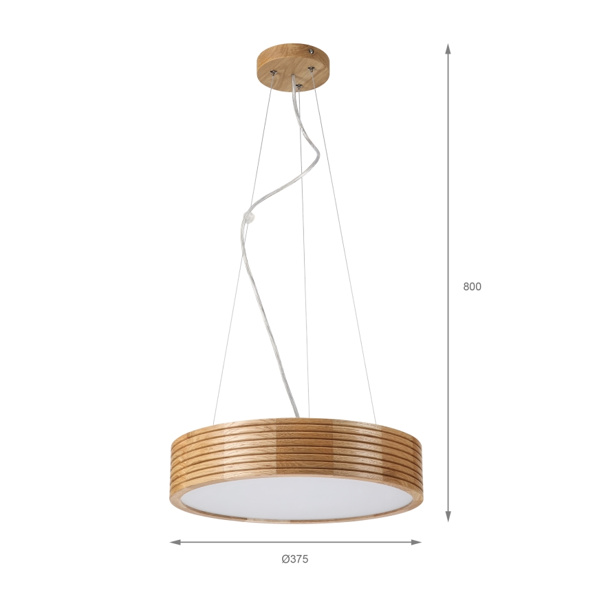 Brilagi - LED-lysekrone på wire CARVALHO MODERN 2xE27/60W/230V eg Ø 37,5 cm