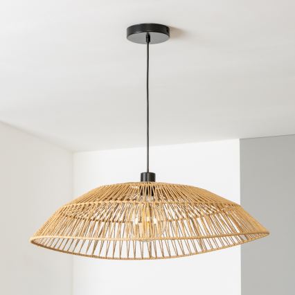 Brilagi - LED-lysekrone på wire CERIA BOHO 1xE27/40W/230V Ø 70 cm brun