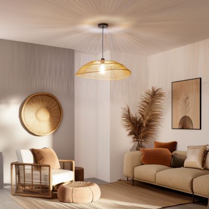 Brilagi - LED-lysekrone på wire CERIA BOHO 1xE27/40W/230V Ø 70 cm brun