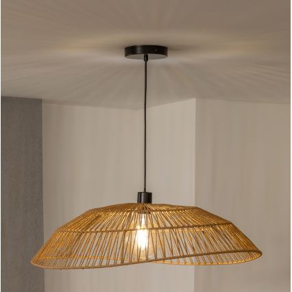 Brilagi - LED-lysekrone på wire CERIA BOHO 1xE27/40W/230V Ø 70 cm brun
