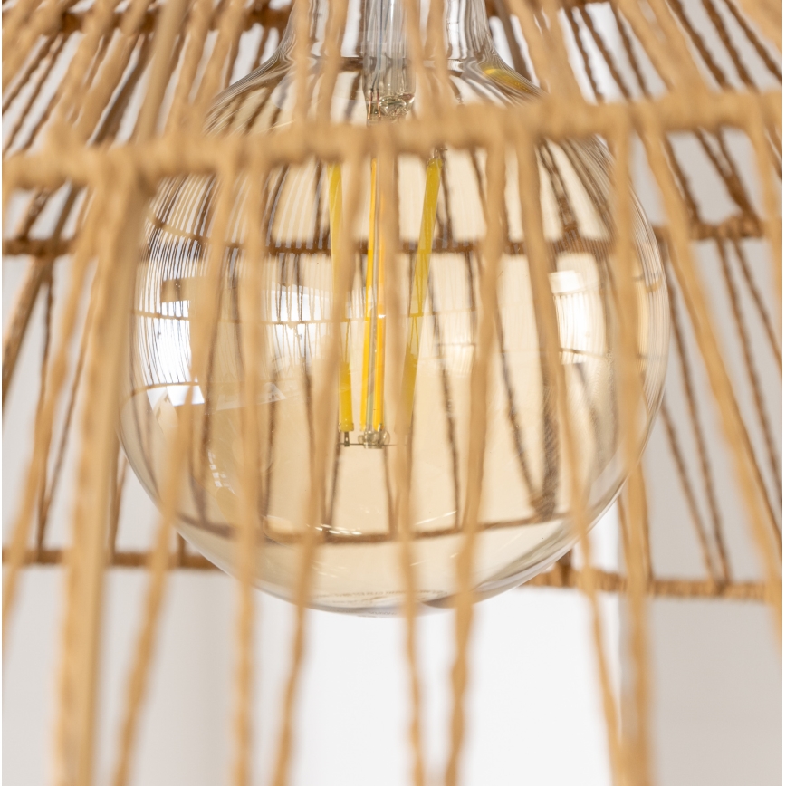 Brilagi - LED-lysekrone på wire CERIA BOHO 1xE27/40W/230V Ø 70 cm brun