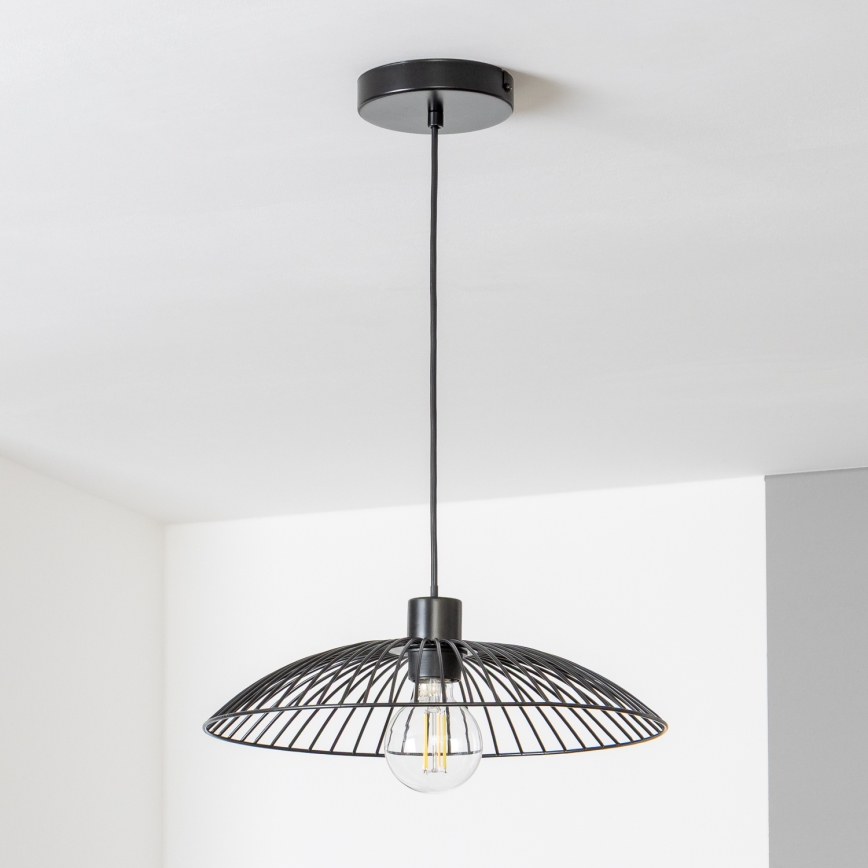 Brilagi - LED-lysekrone på wire CERIA WIRE 1xE27/40W/230V Ø 26 cm sort