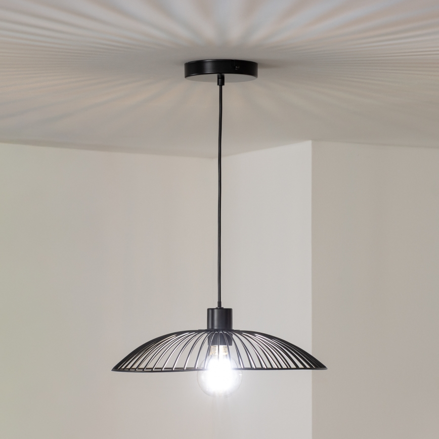 Brilagi - LED-lysekrone på wire CERIA WIRE 1xE27/40W/230V Ø 26 cm sort