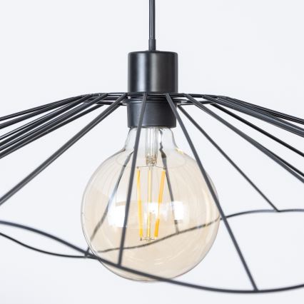 Brilagi - LED-lysekrone på wire CERIA WIRE 1xE27/40W/230V Ø 80 cm, sort