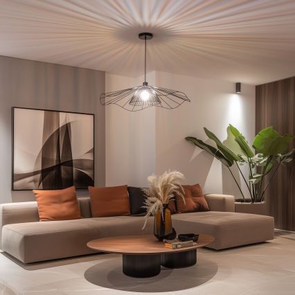 Brilagi - LED-lysekrone på wire CERIA WIRE 1xE27/40W/230V Ø 80 cm sort