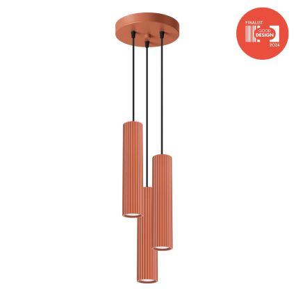 Brilagi - LED lysekrone på wire CRESTO 3xGU10/10W/230V rød