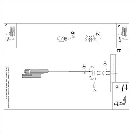 Brilagi - LED lysekrone på wire CRESTO 3xGU10/10W/230V rød