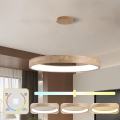 BRILAGI - LED-lysekrone på wire FALCON WOOD LED/60W/230V 3000/4000/6000K Ø 80 cm træ