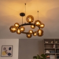 Brilagi - LED lysekrone på wire MILLA 15xG9/3W/230V brun/røgbrun
