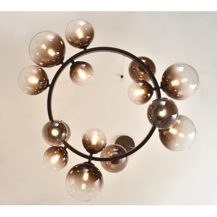 Brilagi - LED lysekrone på wire MILLA 15xG9/3W/230V brun/røgbrun