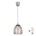 Brilagi - LED-lysekrone på wire RETRO GLASS 1xE27/60W/230V Ø 17 cm sølv/røget beige