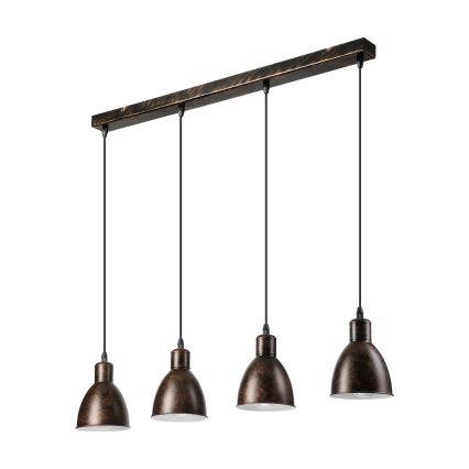 Brilagi - LED-lysekrone på wire RIDDY 4xE27/60W/230V kobber/patina