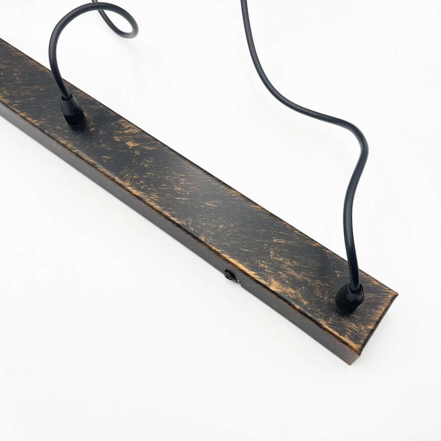 Brilagi - LED-lysekrone på wire RIDDY 4xE27/60W/230V kobber/patina