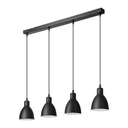 Brilagi - LED-lysekrone på wire RIDDY 4xE27/60W/230V sort