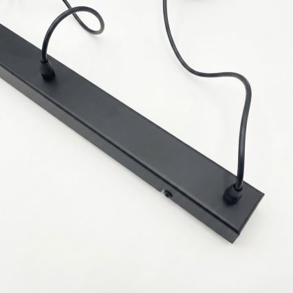 Brilagi - LED-lysekrone på wire RIDDY 4xE27/60W/230V sort