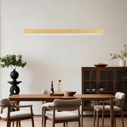 Brilagi - LED-lysekrone på wire SLEEKLINE LED/40W/230V 3000/4500/6000K i egetræslook
