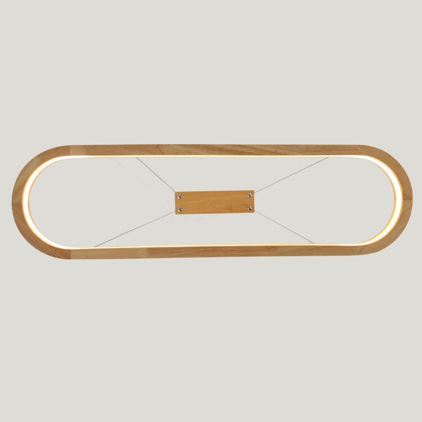 Brilagi - LED-lysekrone på wire UMEA WOOD LED/30W/230V 70x20 cm træ