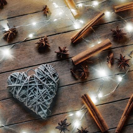 Brilagi - LED-lyskæde 100xLED/3xAA 10m kold hvid