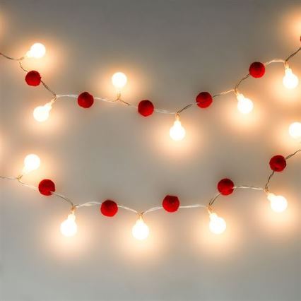 Brilagi - LED-lyskæde 20xLED/2xAA 1,8 m varm hvid