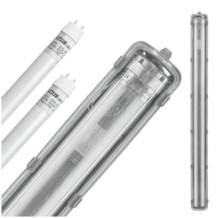 Brilagi - LED lysstofrør OPTIMA T8 2xG13/18W/230V 4000K IP65 128 cm