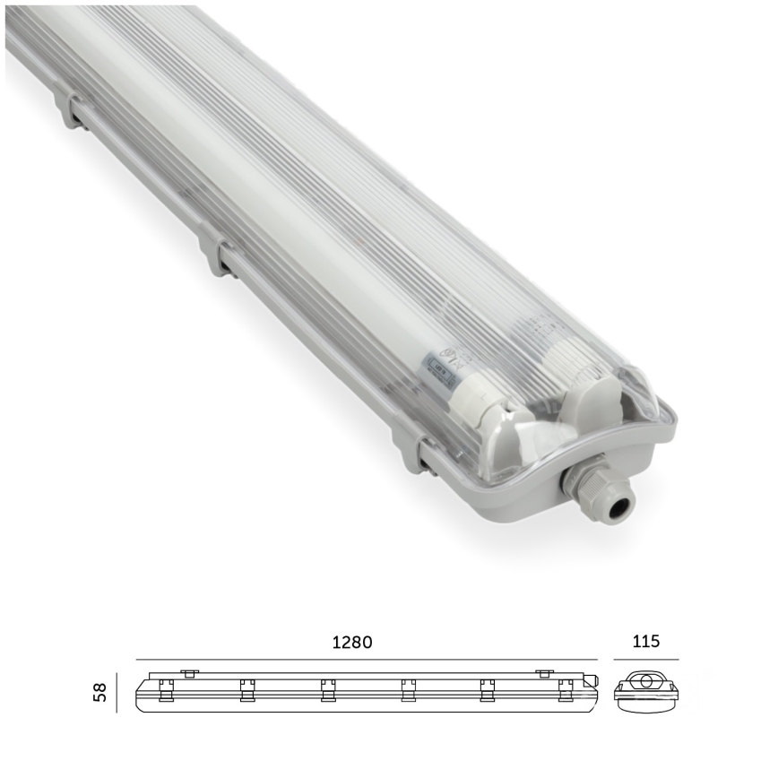 Brilagi - LED lysstofrør OPTIMA T8 2xG13/18W/230V 4000K IP65 128 cm