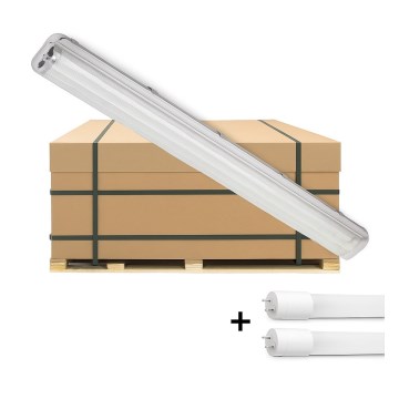 Brilagi - LED lysstofrør OPTIMA T8 2xG13/18W/230V 4000K IP65 128 cm - palle 110 stk.