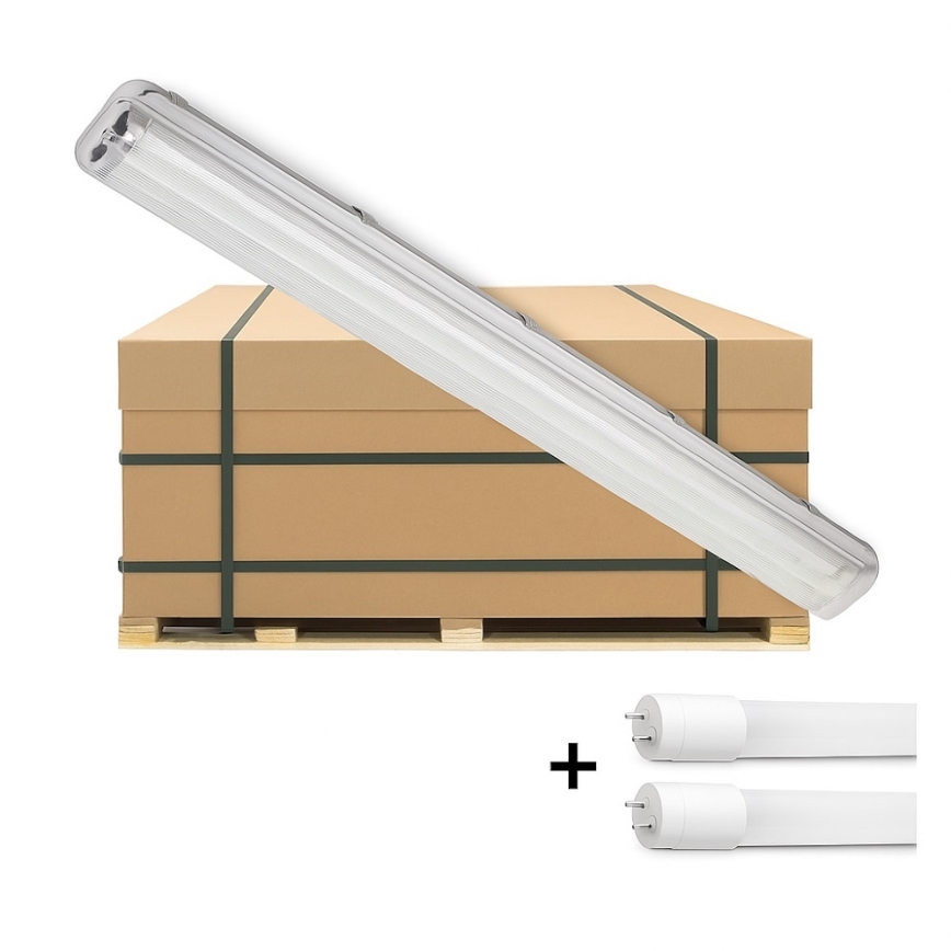 Brilagi - LED lysstofrør OPTIMA T8 2xG13/18W/230V 4000K IP65 128 cm - palle 110 stk.