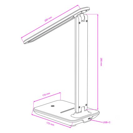 Brilagi - Dæmpbar LED-bordlampe MODO LED/7W/230V 3000/4000/6500K brun