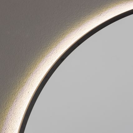 Brilagi - LED badeværelsesspejl NOVARA LED/19W/230V Ø 60 cm sort IP44 CRI 90 dæmpbart + CCT