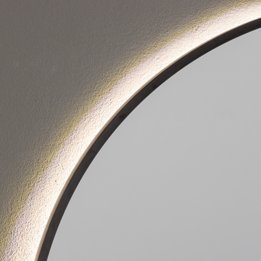 Brilagi - LED badeværelsesspejl NOVARA LED/19W/230V Ø 60 cm sort IP44 CRI 90 dæmpbart + CCT