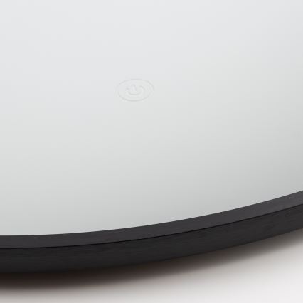 Brilagi - LED badeværelsesspejl NOVARA LED/19W/230V Ø 60 cm sort IP44 CRI 90 dæmpbart + CCT