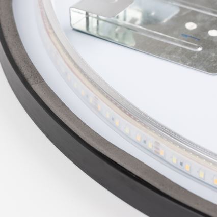 Brilagi - LED badeværelsesspejl NOVARA LED/19W/230V Ø 60 cm sort IP44 CRI 90 dæmpbart + CCT