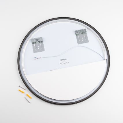 Brilagi - LED badeværelsesspejl NOVARA LED/19W/230V Ø 60 cm sort IP44 CRI 90 dæmpbart + CCT