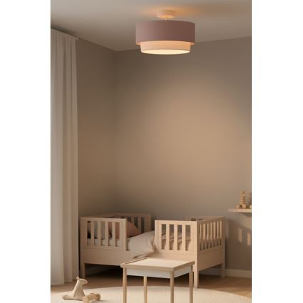 Brilagi - LED overflademonteret loftlampe BOHO BOBO 1xE27/60W/230V Ø 40 cm rosa/creme