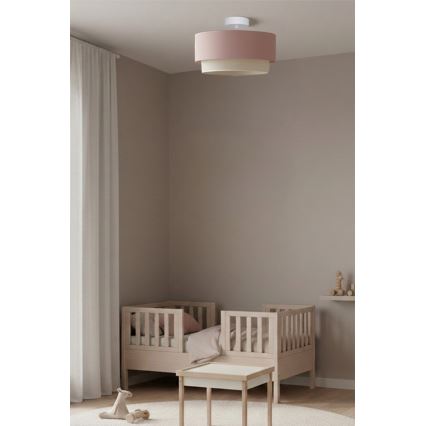 Brilagi - LED overflademonteret loftlampe BOHO BOBO 1xE27/60W/230V Ø 40 cm rosa/creme