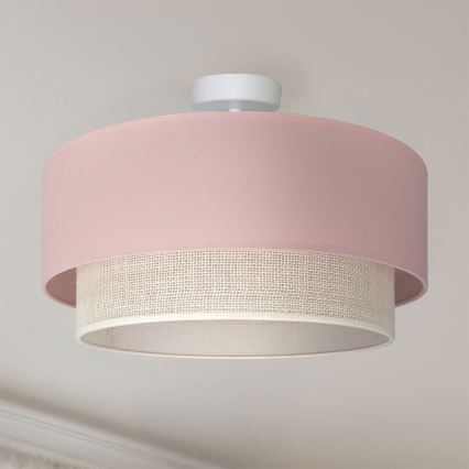 Brilagi - LED overflademonteret loftlampe BOHO BOBO 1xE27/60W/230V Ø 40 cm rosa/creme