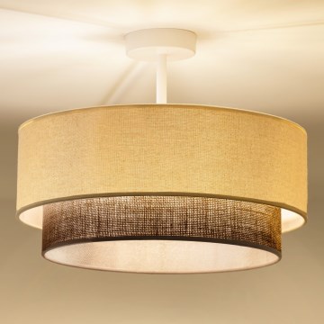 Brilagi - LED overflademonteret loftlampe BOHO-stil 1xE27/15W/230V Ø 40 cm creme/brun