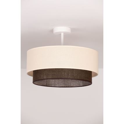 Brilagi - LED overflademonteret loftlampe BOHO-stil 1xE27/15W/230V Ø 40 cm creme/brun