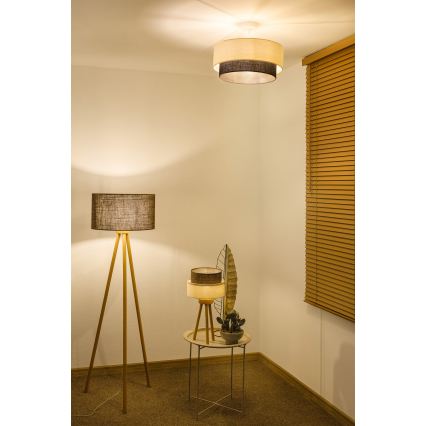 Brilagi - LED overflademonteret loftlampe BOHO-stil 1xE27/15W/230V Ø 40 cm creme/brun