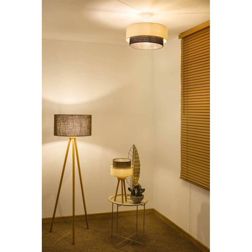 Brilagi - LED overflademonteret loftlampe BOHO-stil 1xE27/15W/230V Ø 40 cm creme/brun
