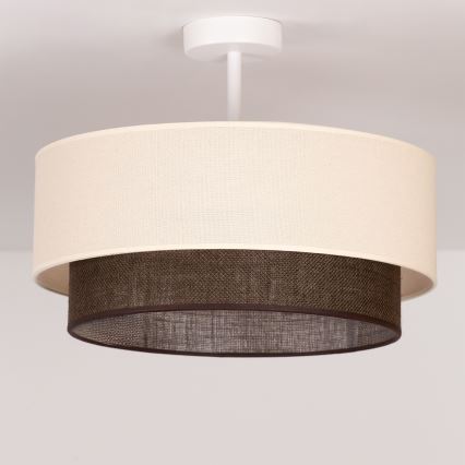 Brilagi - LED overflademonteret loftlampe BOHO-stil 1xE27/15W/230V Ø 40 cm creme/brun