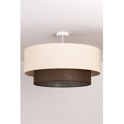 Brilagi - LED overflademonteret loftlampe BOHO-stil 3xE27/15W/230V Ø 60 cm creme/brun