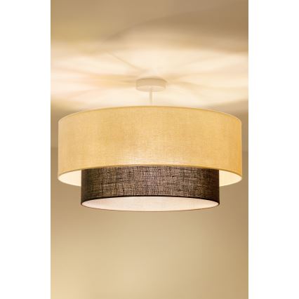 Brilagi - LED overflademonteret loftlampe BOHO-stil 3xE27/15W/230V Ø 60 cm creme/brun