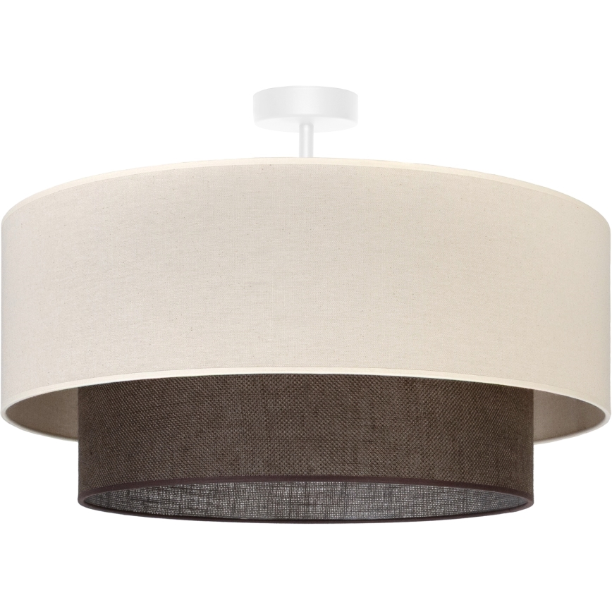 Brilagi - LED overflademonteret loftlampe BOHO-stil 3xE27/15W/230V Ø 60 cm creme/brun