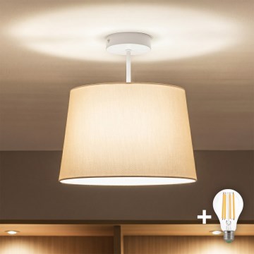 Brilagi - LED overflademonteret loftlampe CERIA 1xE27/60W/230V Ø 30 cm hvid/beige